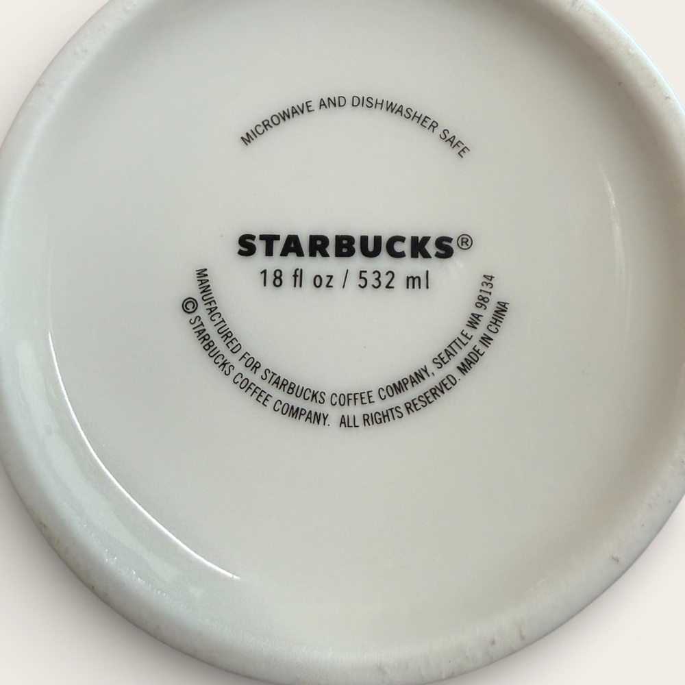 Starbucks Holiday Coffee Mug Cup 18 oz Geometric Pine Tree Forest - Picture 4 of 4